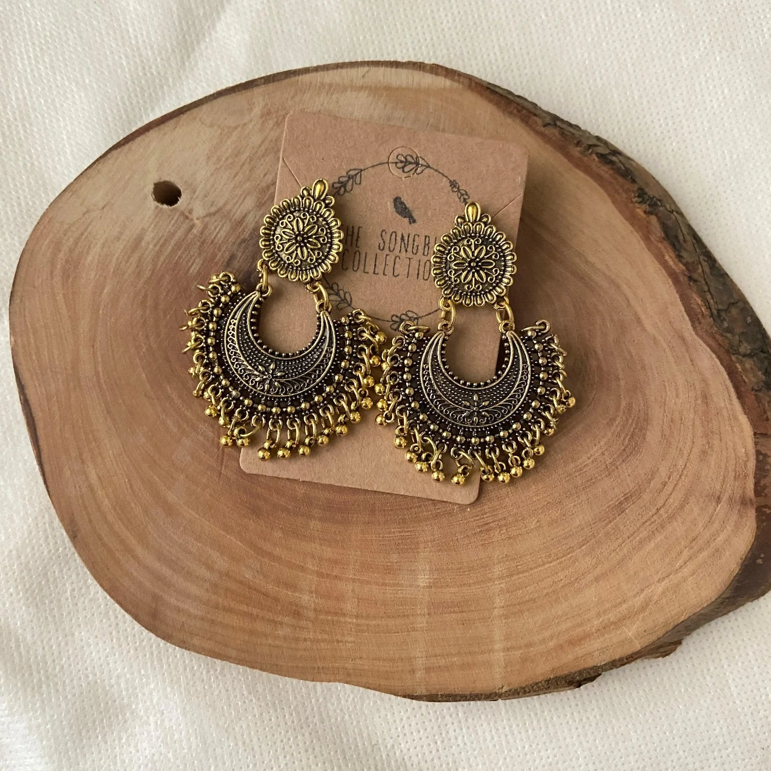 Priya Vintage Metal Earrings - 3 Styles - LAST CHANCE - Image 9