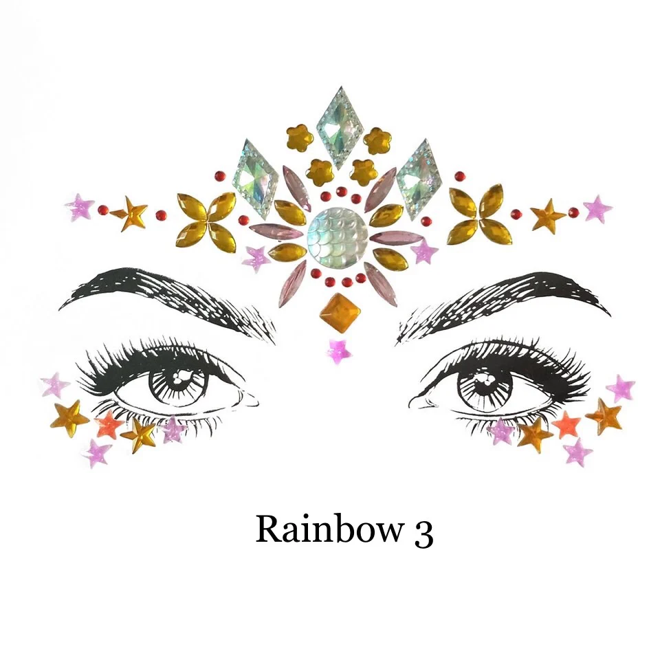 🌈 Rainbow Blast Face Gems 💎 8 Colorful Designs! - Image 5