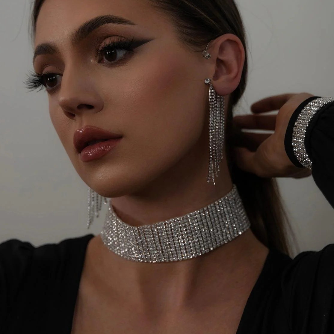 Reina Rhinestone Choker - 4 Styles - Image 3