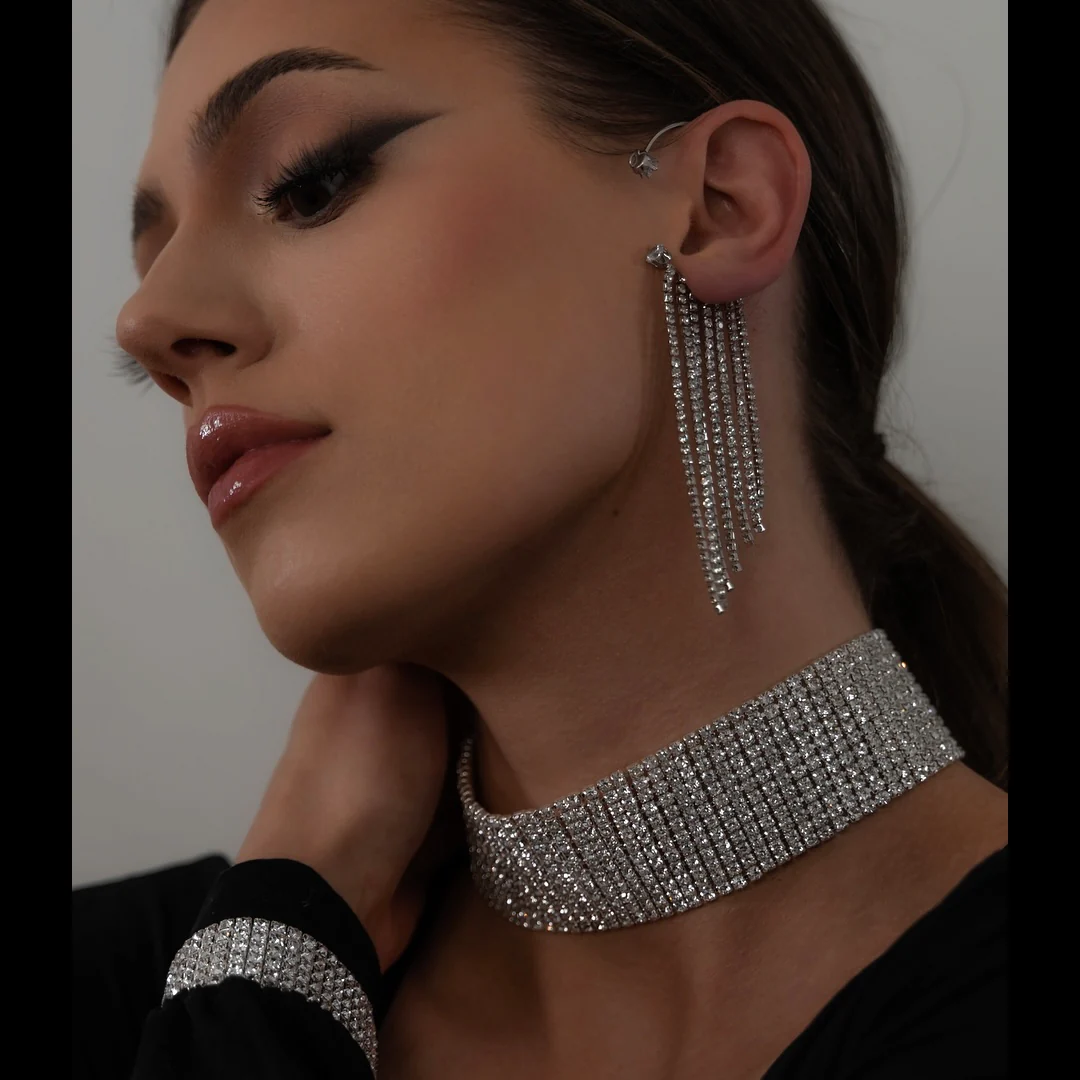 Reina Rhinestone Choker - 4 Styles - Image 4