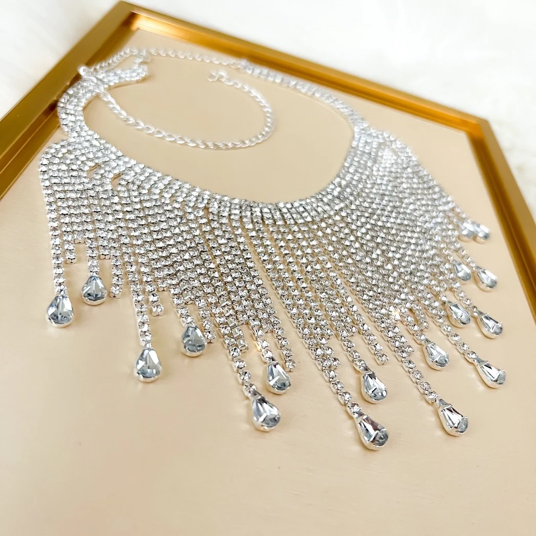 Remy Rhinestone Drop Necklace - Image 15