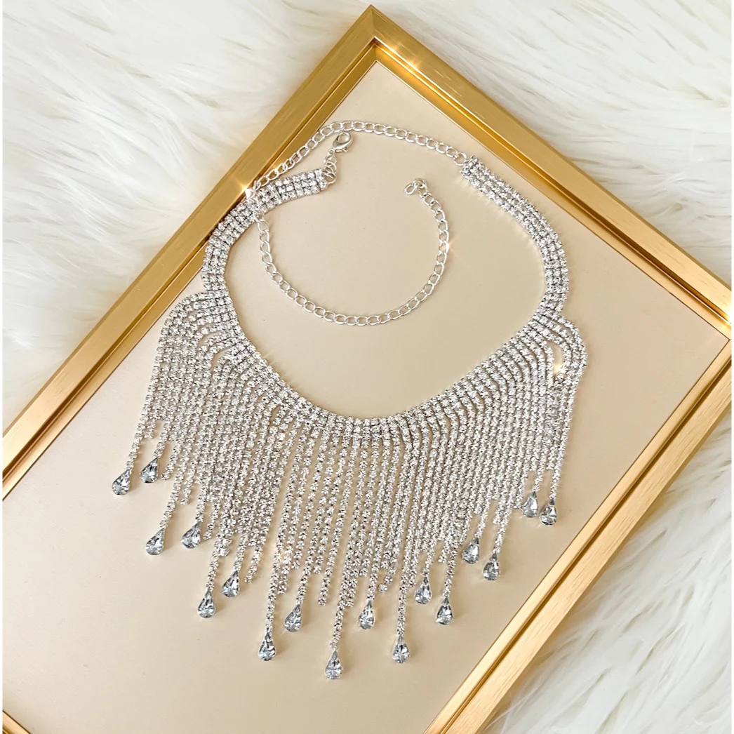 Remy Rhinestone Drop Necklace - Image 16