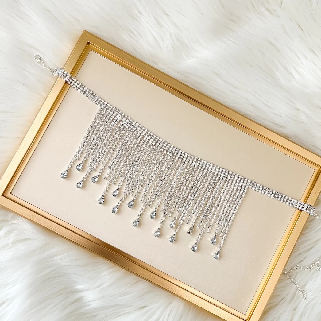 Remy Rhinestone Drop Necklace - Image 17