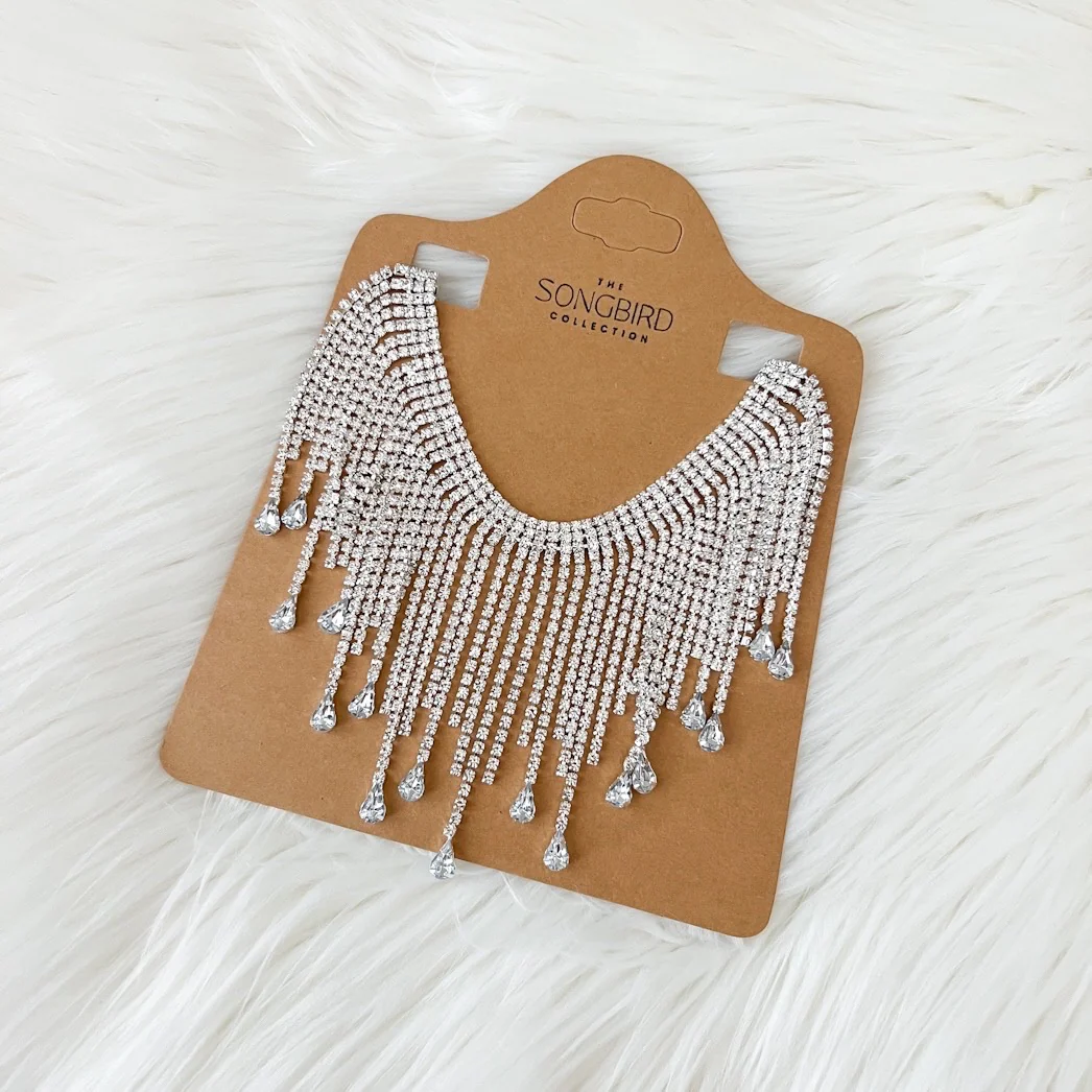Remy Rhinestone Drop Necklace - Image 2