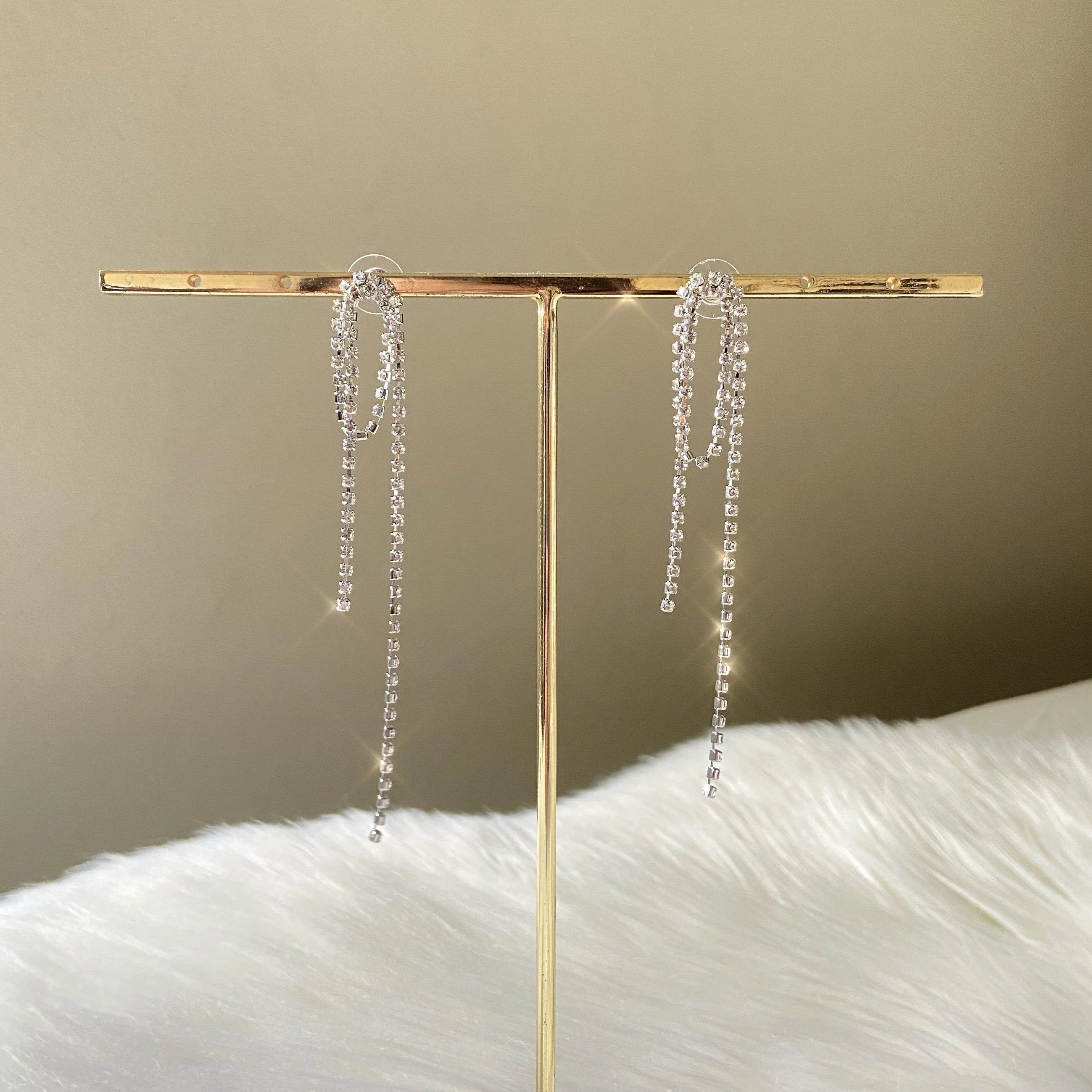 Renee Rhinestone Duster Ear Jacket Earrings - Image 15