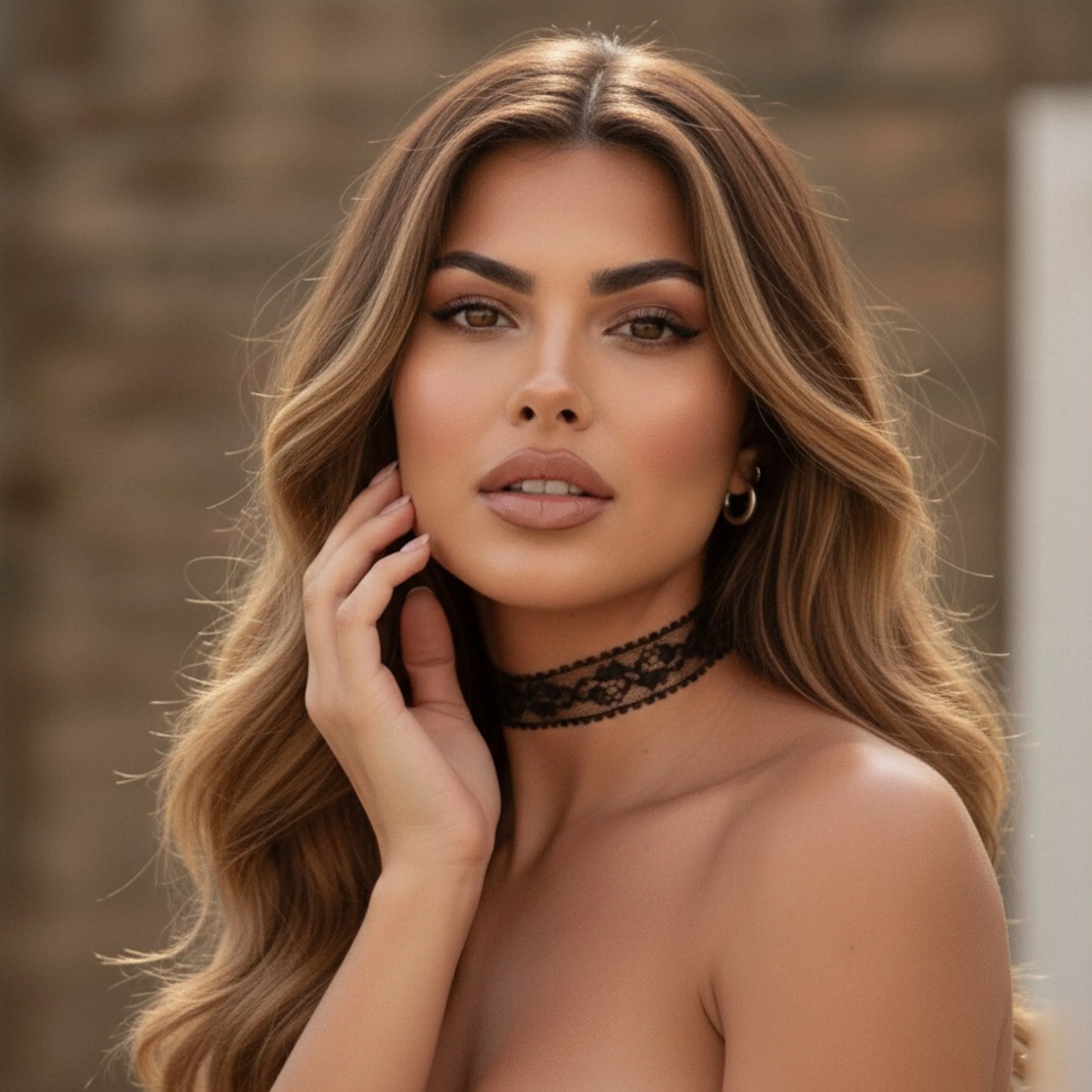 Rose Romance Lace Choker - White or Black - Image 4