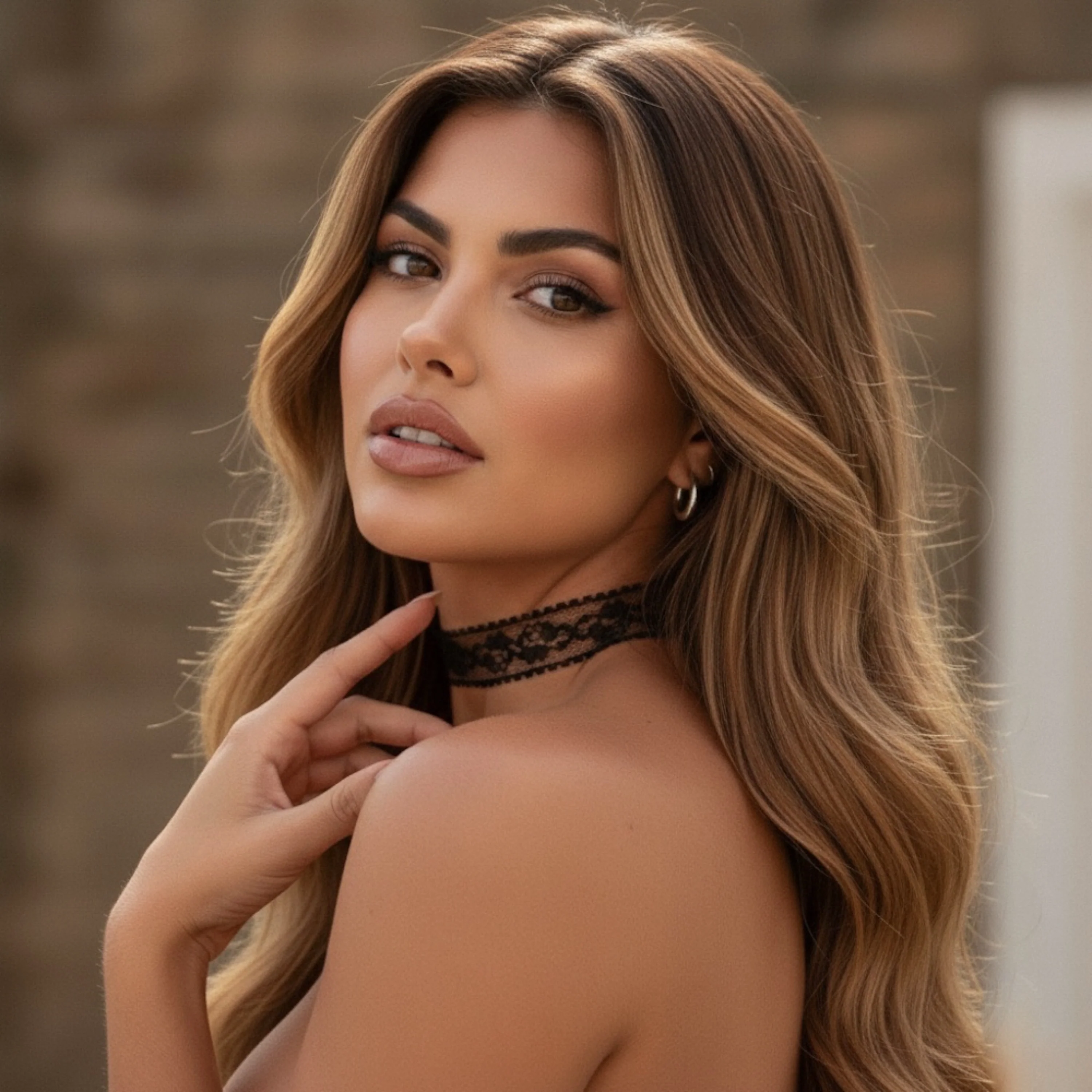 Rose Romance Lace Choker - White or Black - Image 6