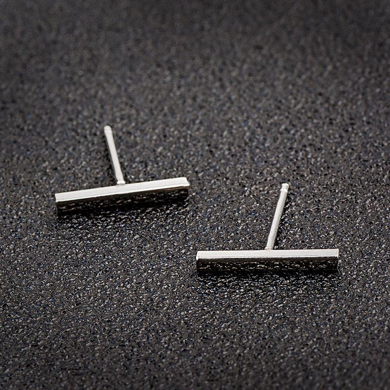 Simple Line Stud Earrings - LAST CHANCE! - Image 6
