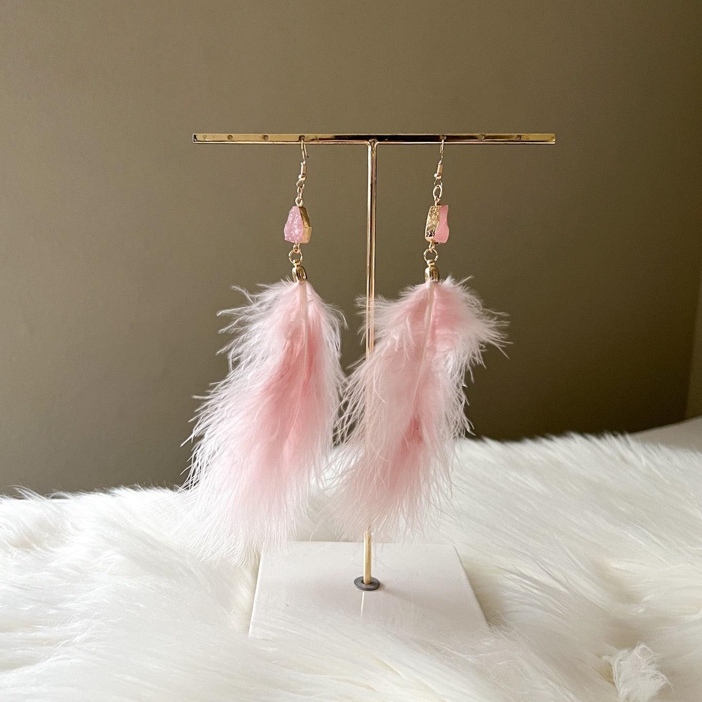 Soraya Feather Earrings - LAST CHANCE! - Image 5