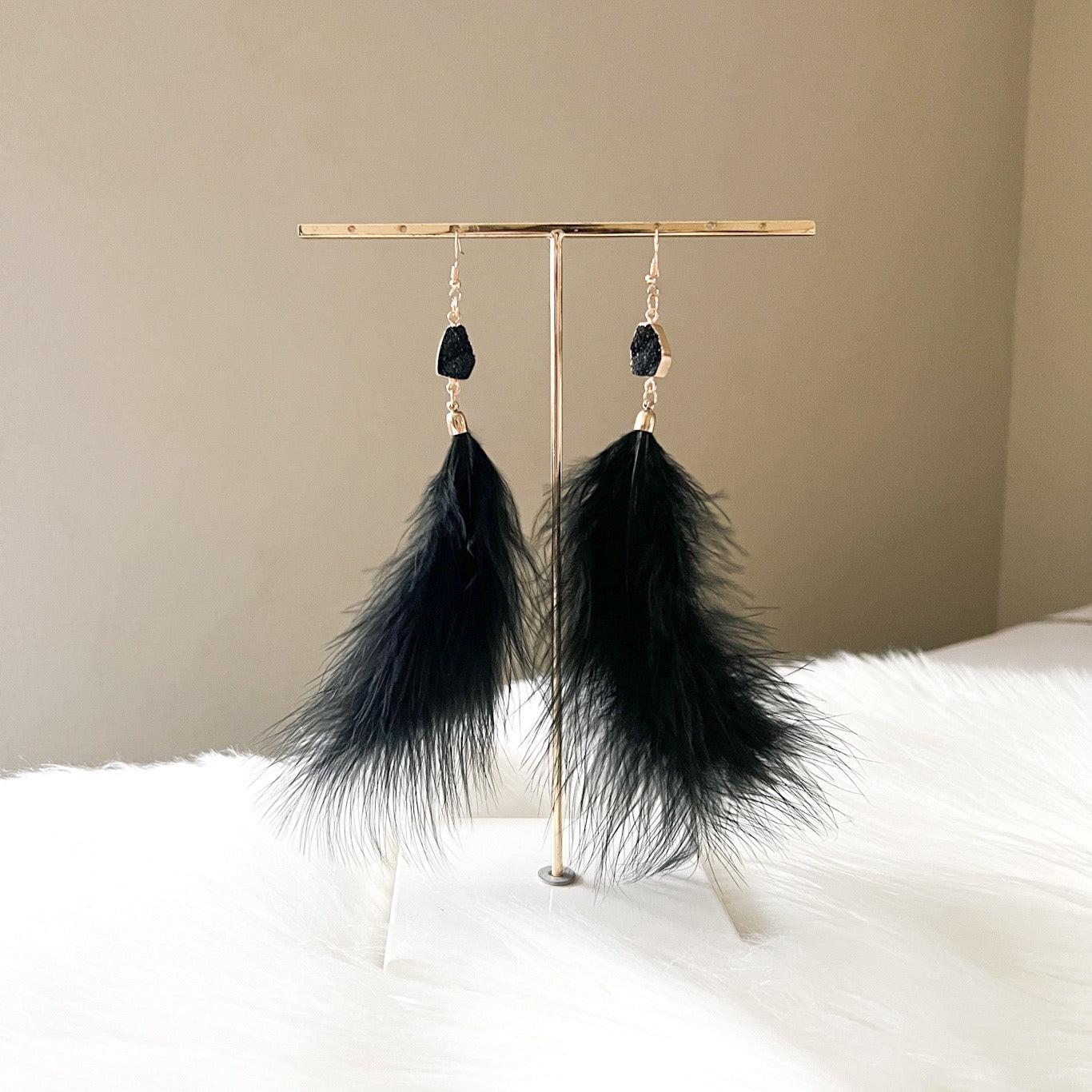 Soraya Feather Earrings - LAST CHANCE! - Image 8