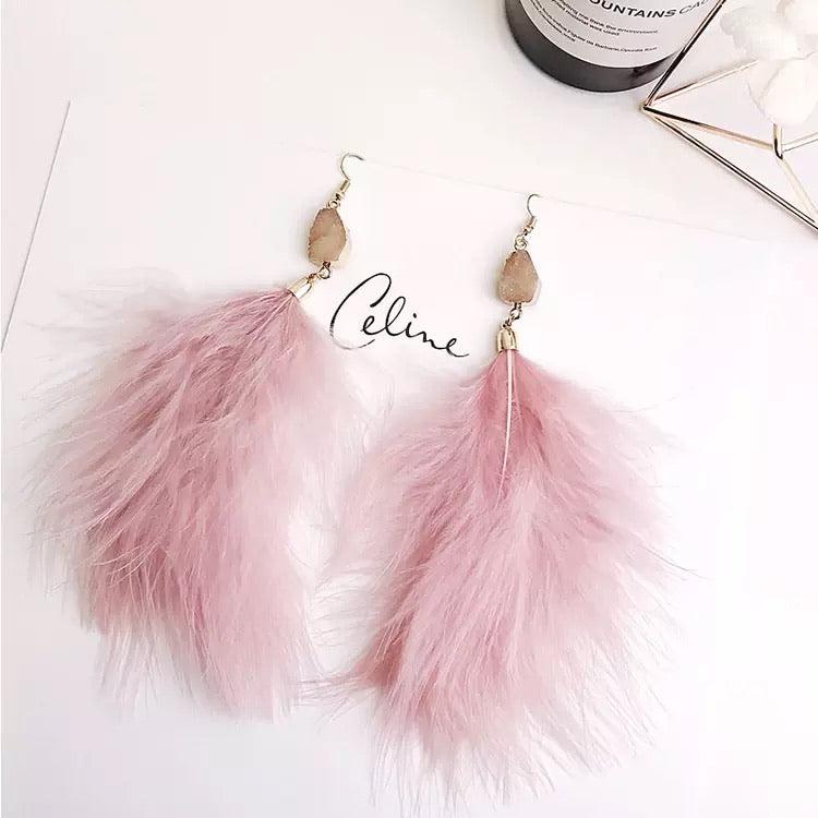 Soraya Feather Earrings - LAST CHANCE! - Image 9