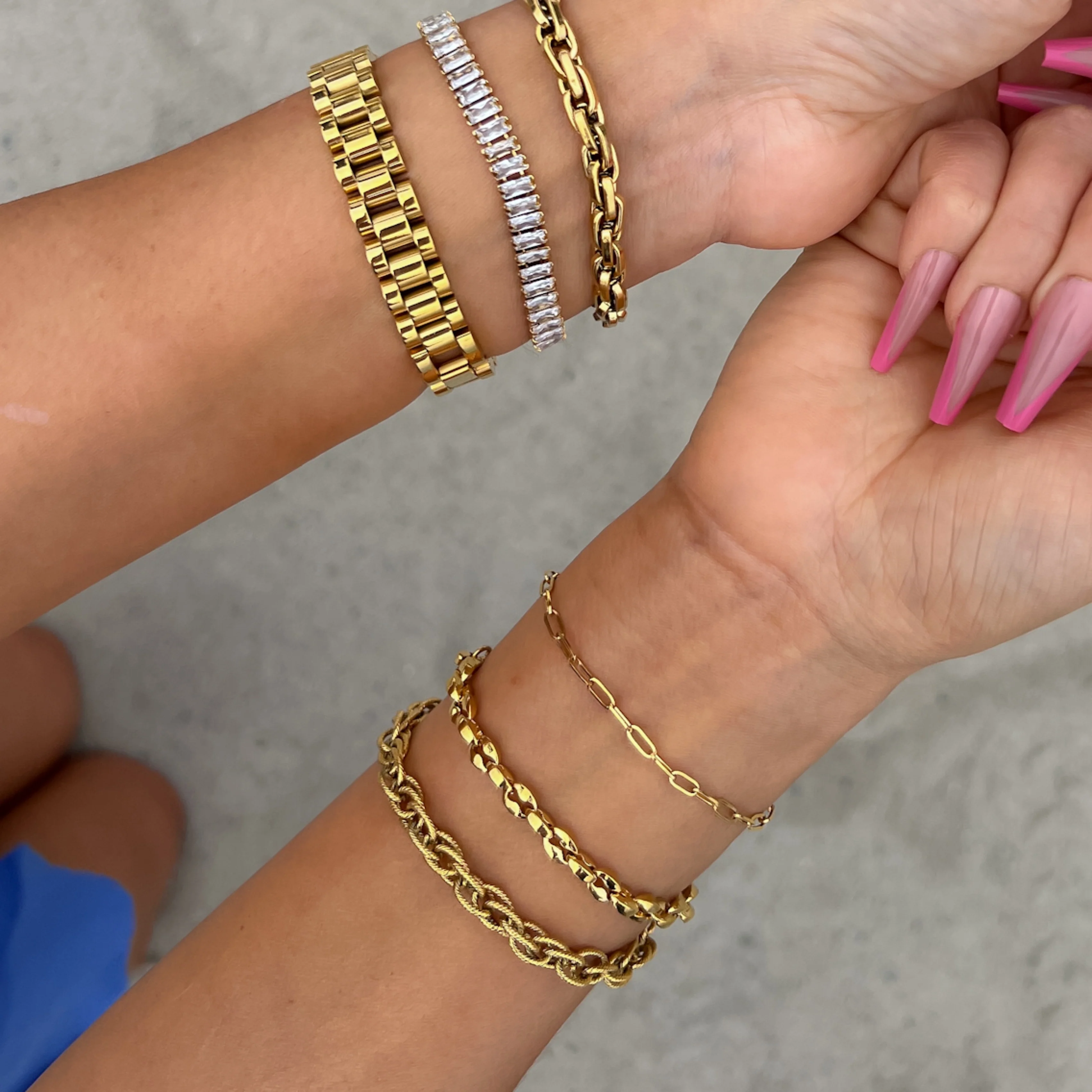 Stacked Stainless Chain Bracelets - 4 Styles LAST CHANCE! - Image 6