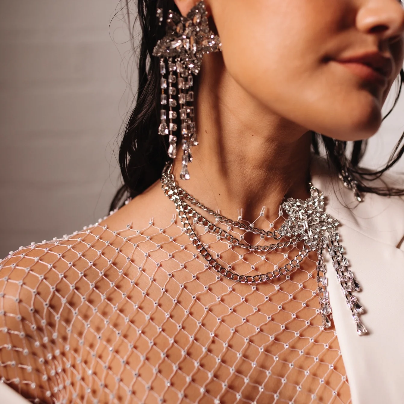 Starfall Rhinestone Statement Earrings - Image 16