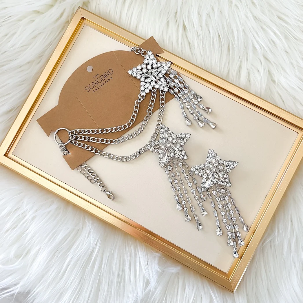 Starfall Rhinestone Statement Earrings - Image 23
