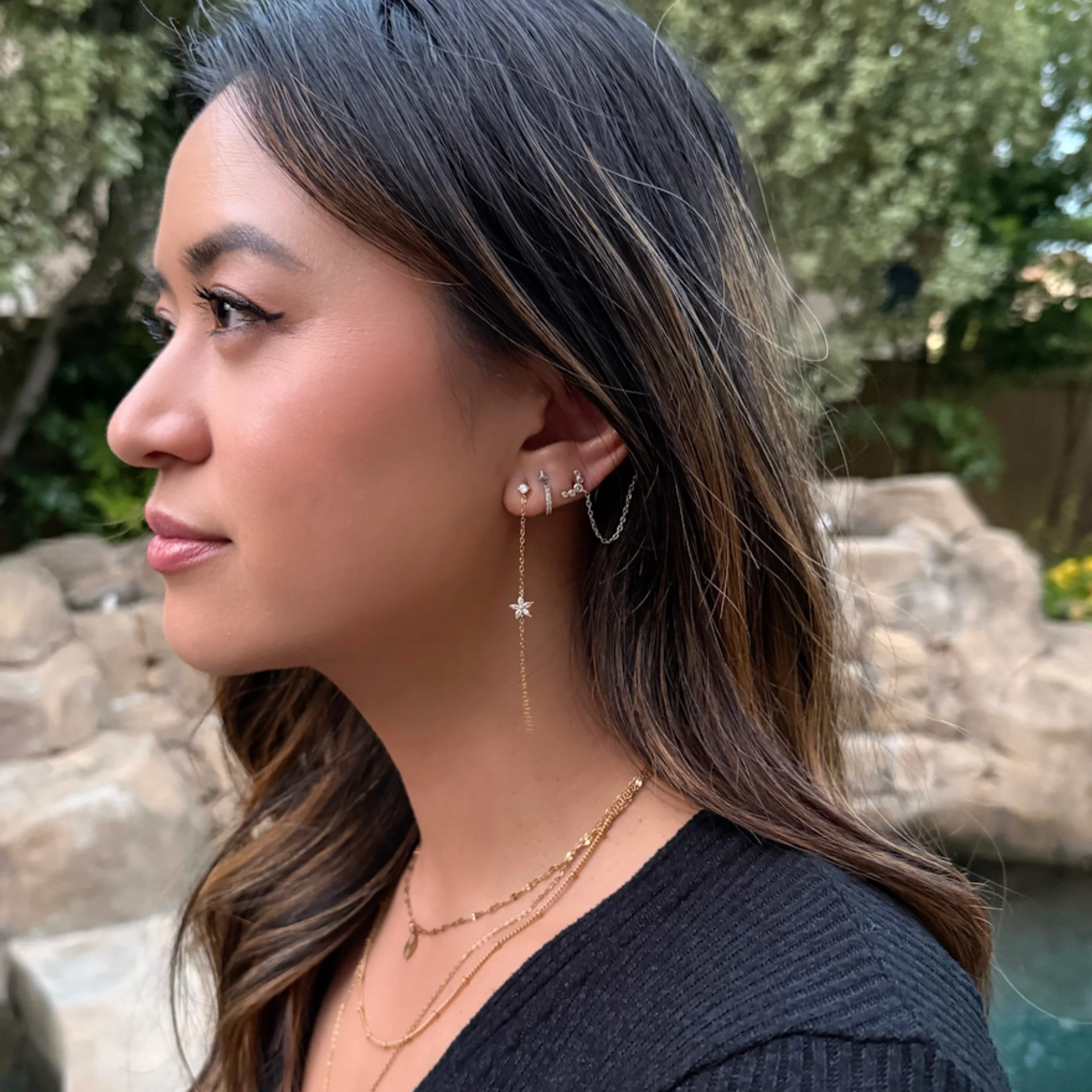 Starflower Chain Earrings - Image 10