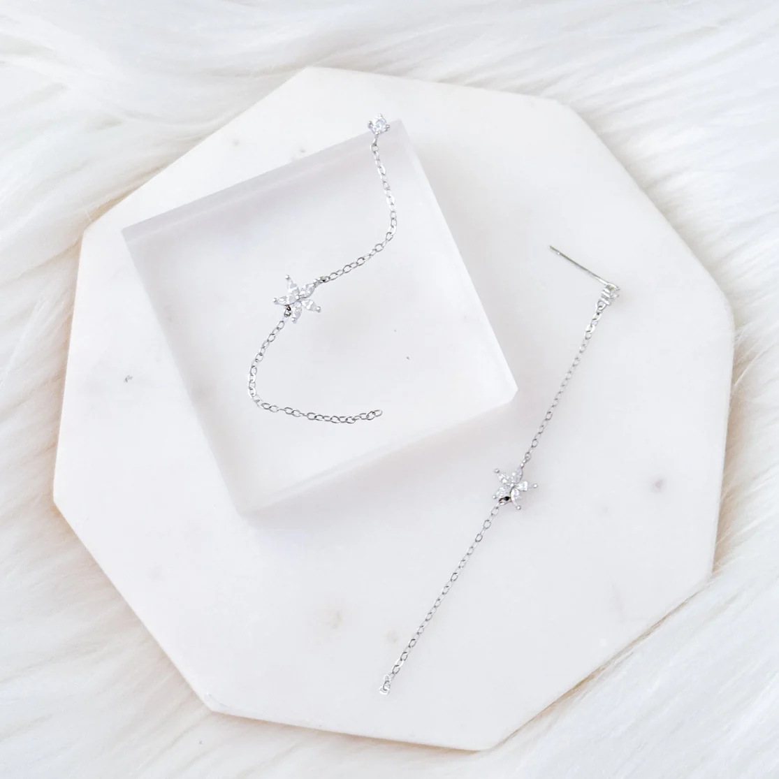 Starflower Chain Earrings - Image 5