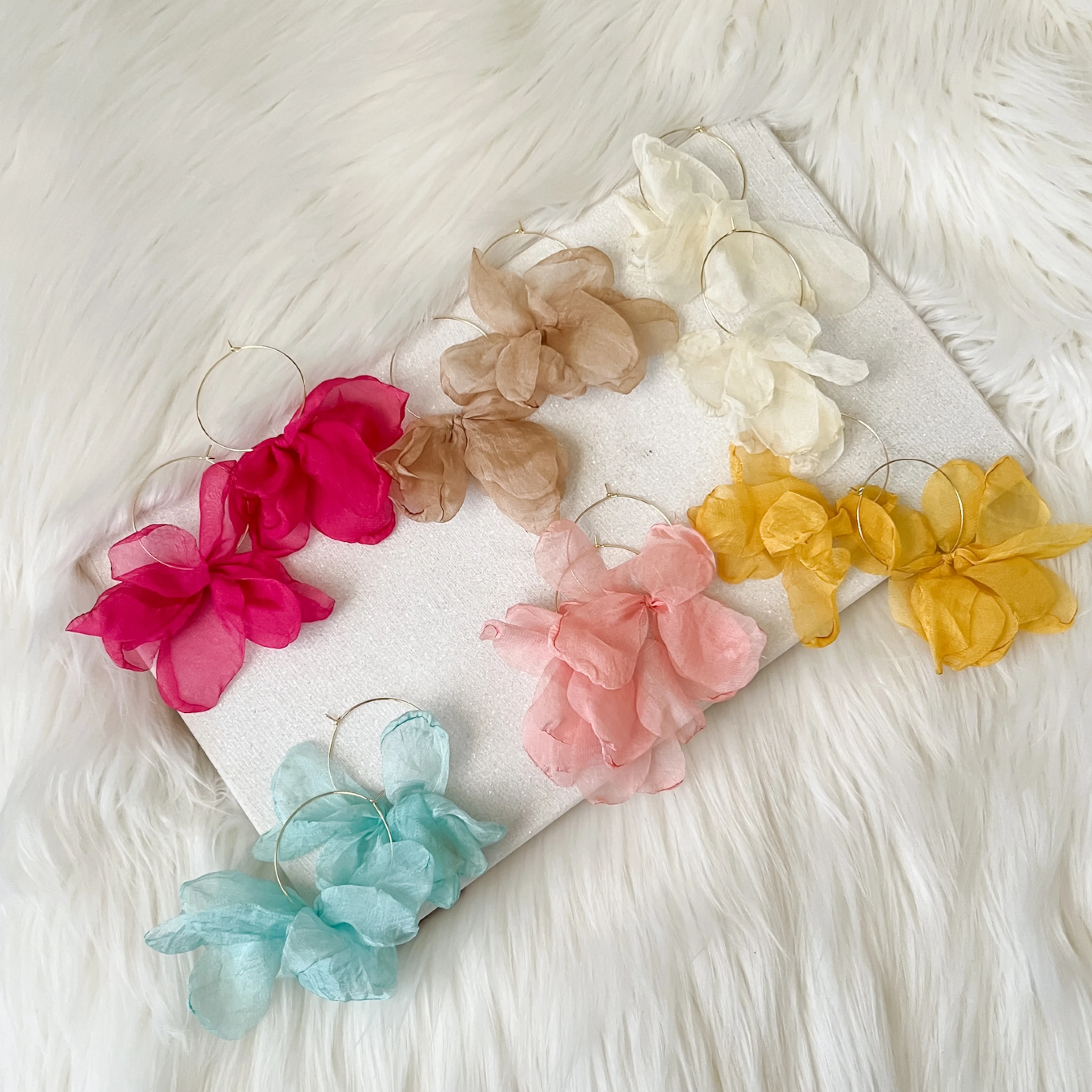 Sweet Romance Chiffon Earrings - 6 Colors! - Image 19