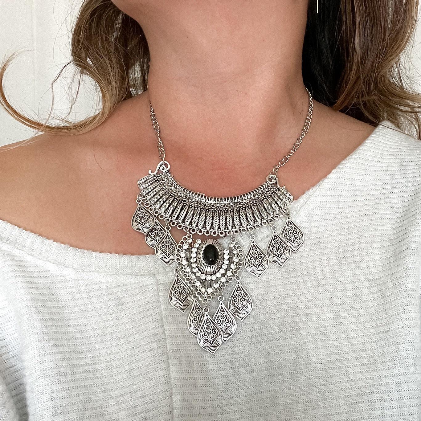 Talia Boho Statement Necklace - LAST CHANCE! - Image 15