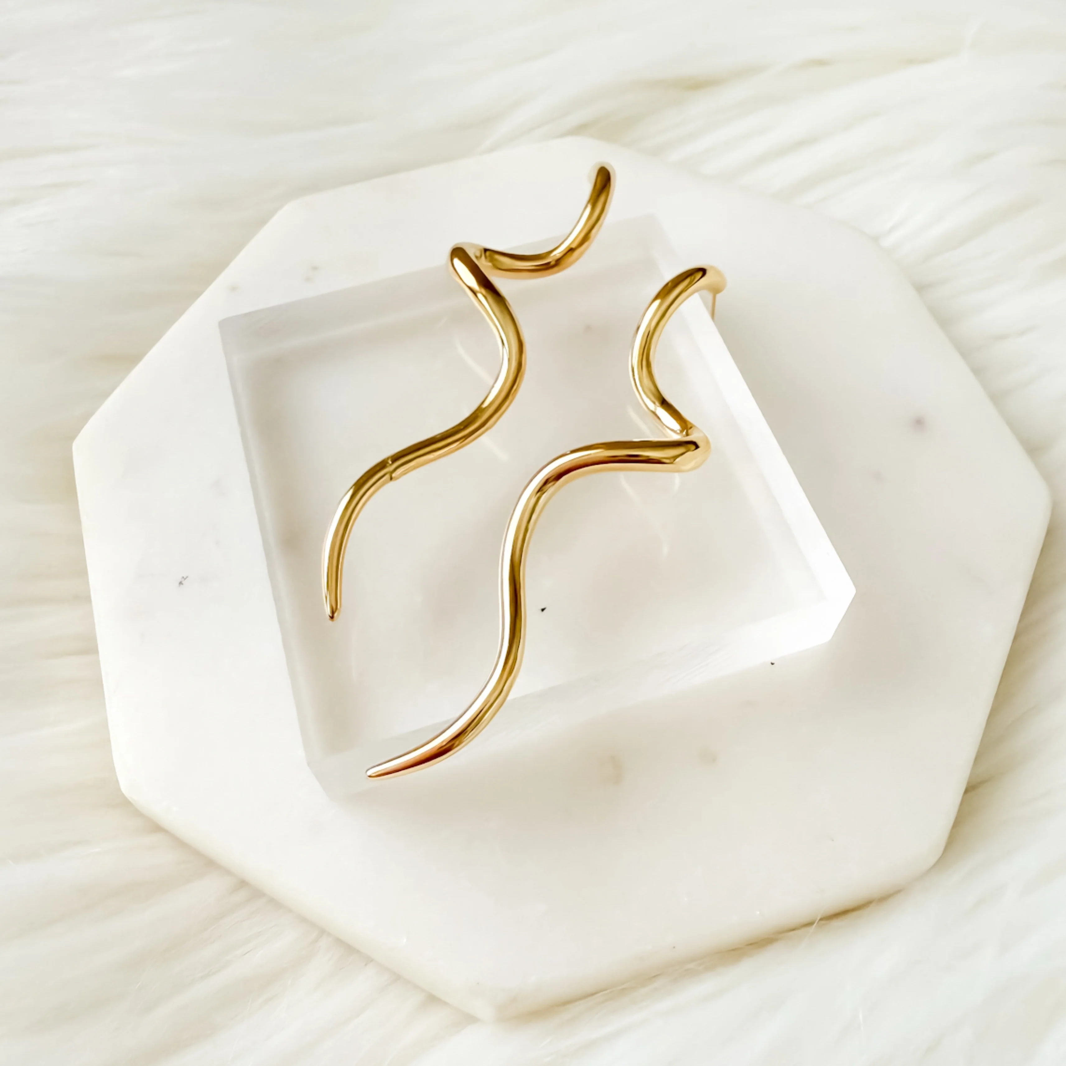 The Curve Drop Earrings - Image 2