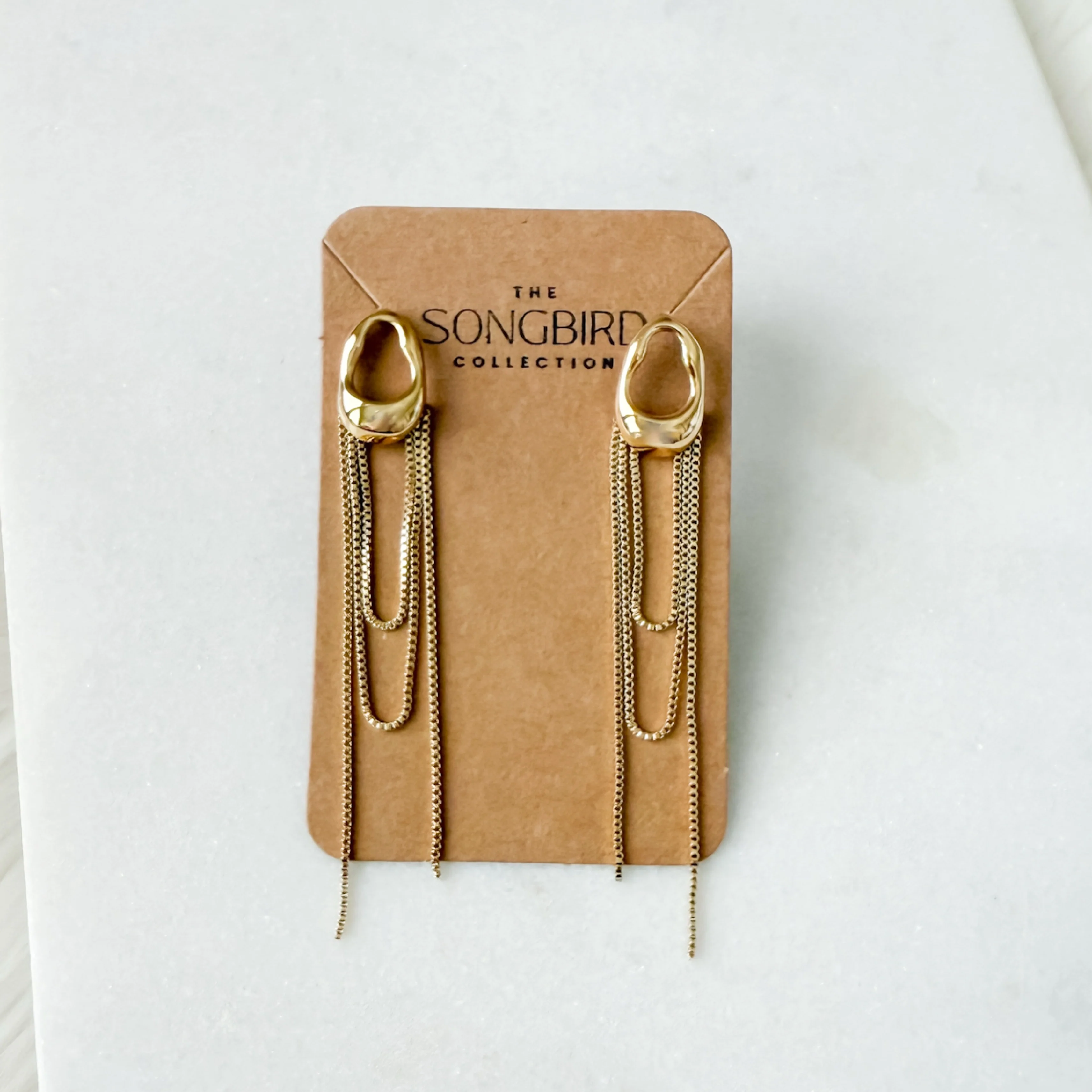 The Silhouette Draped Chain Earrings - Image 16
