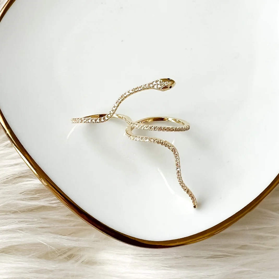 Twisted Serpent Double Finger Ring - Image 11