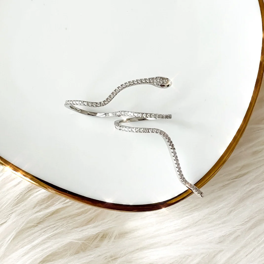 Twisted Serpent Double Finger Ring - Image 12
