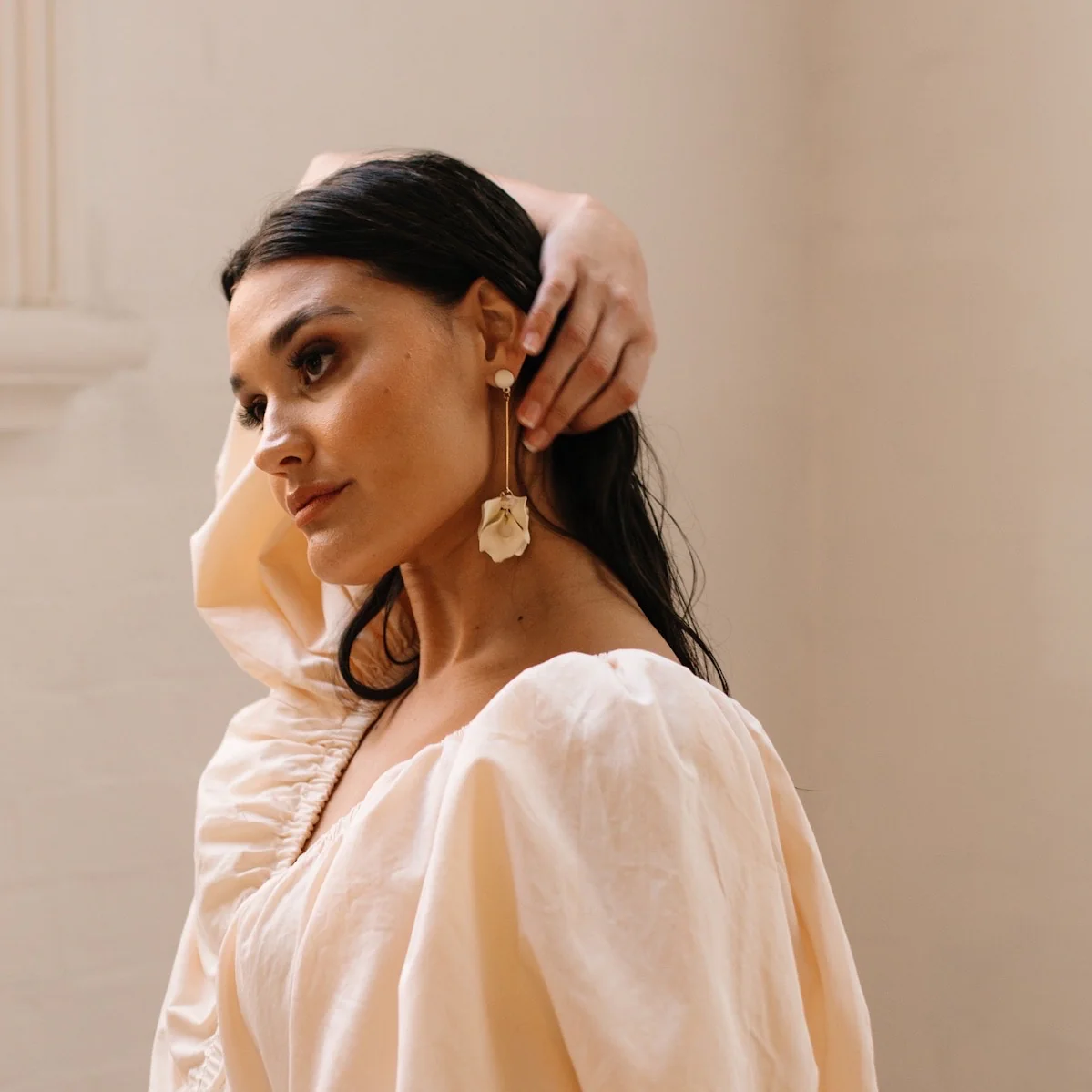 Vanilla Cream Petal Drop Earrings - LAST CHANCE! - Image 19