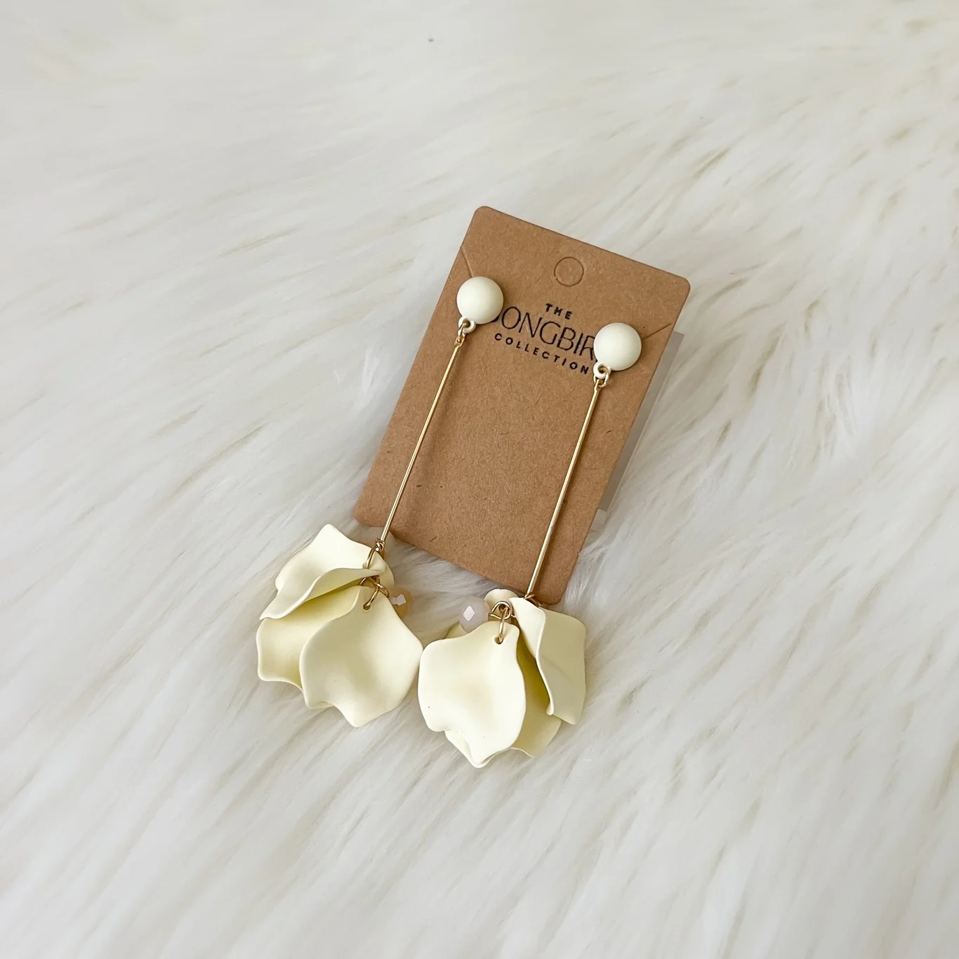 Vanilla Cream Petal Drop Earrings - LAST CHANCE! - Image 41