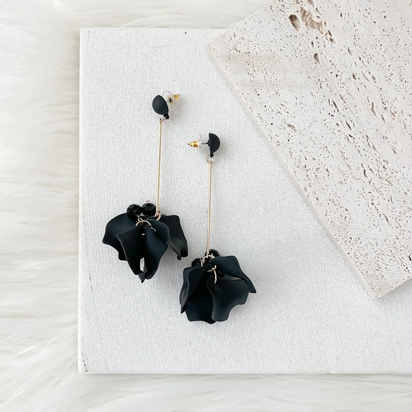Vanilla Cream Petal Drop Earrings - LAST CHANCE! - Image 6
