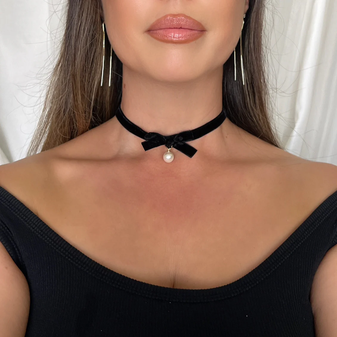 Velvety Bow Tie Choker - Image 6