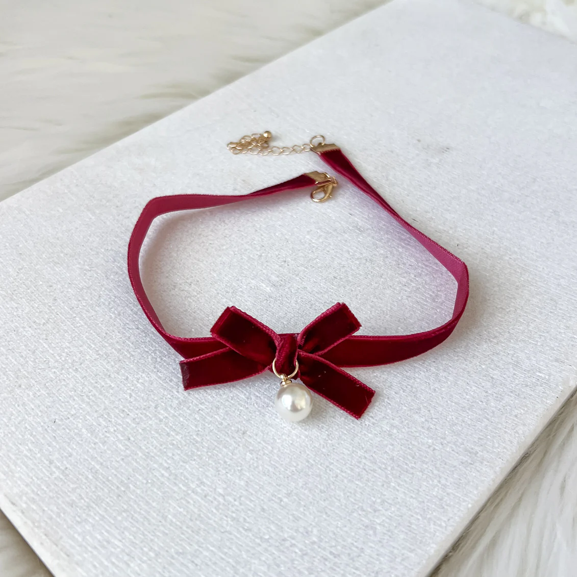 Velvety Bow Tie Choker - Image 9