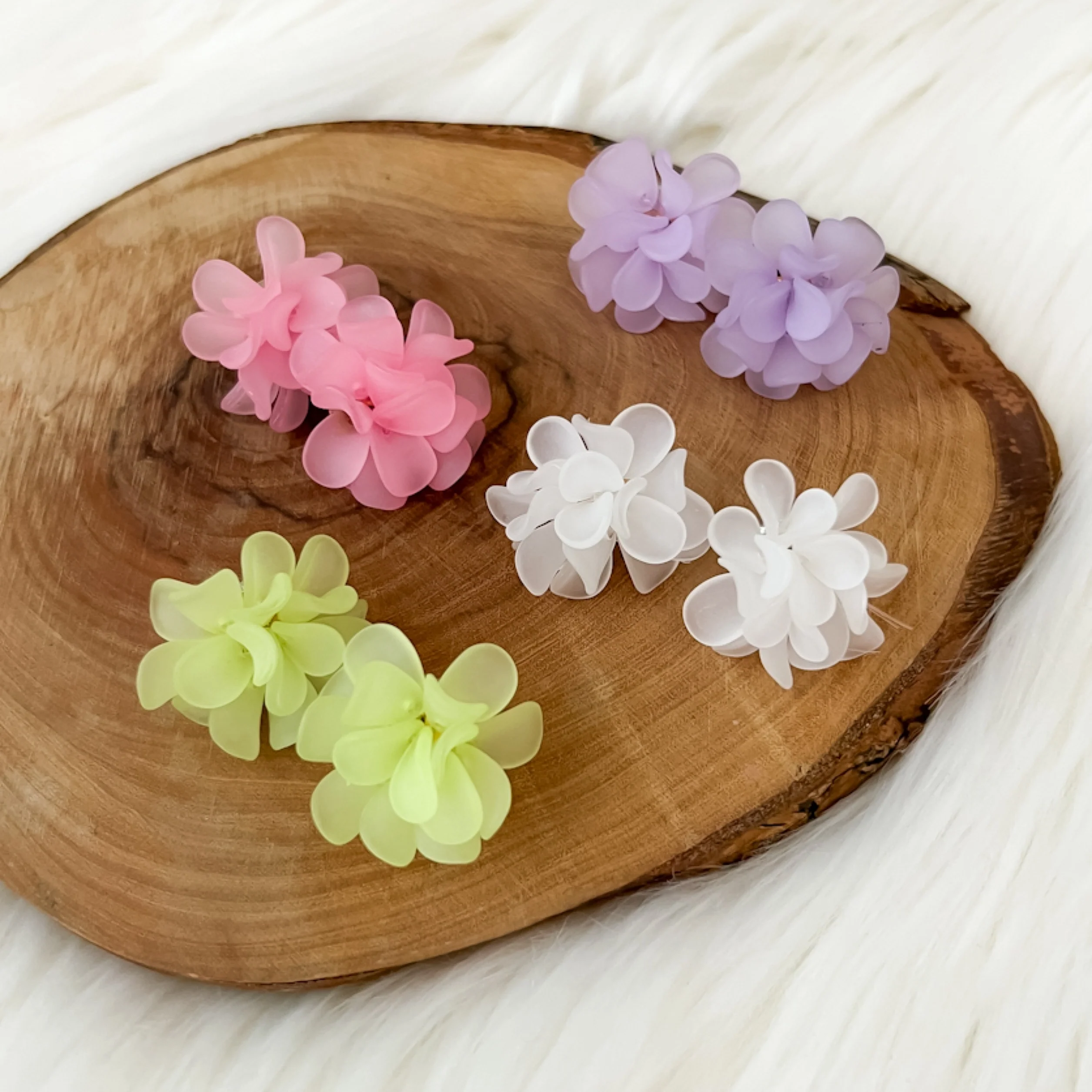Zinnia Flower Earrings - LAST CHANCE! - Image 2