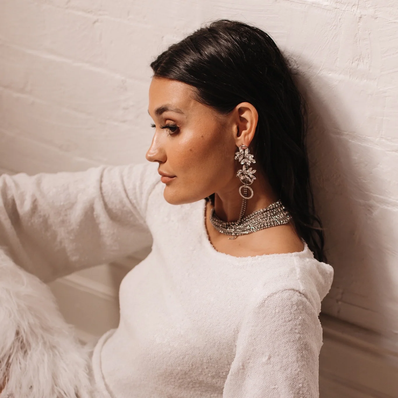 Zoe Rhinestone Strands Necklace - Image 16