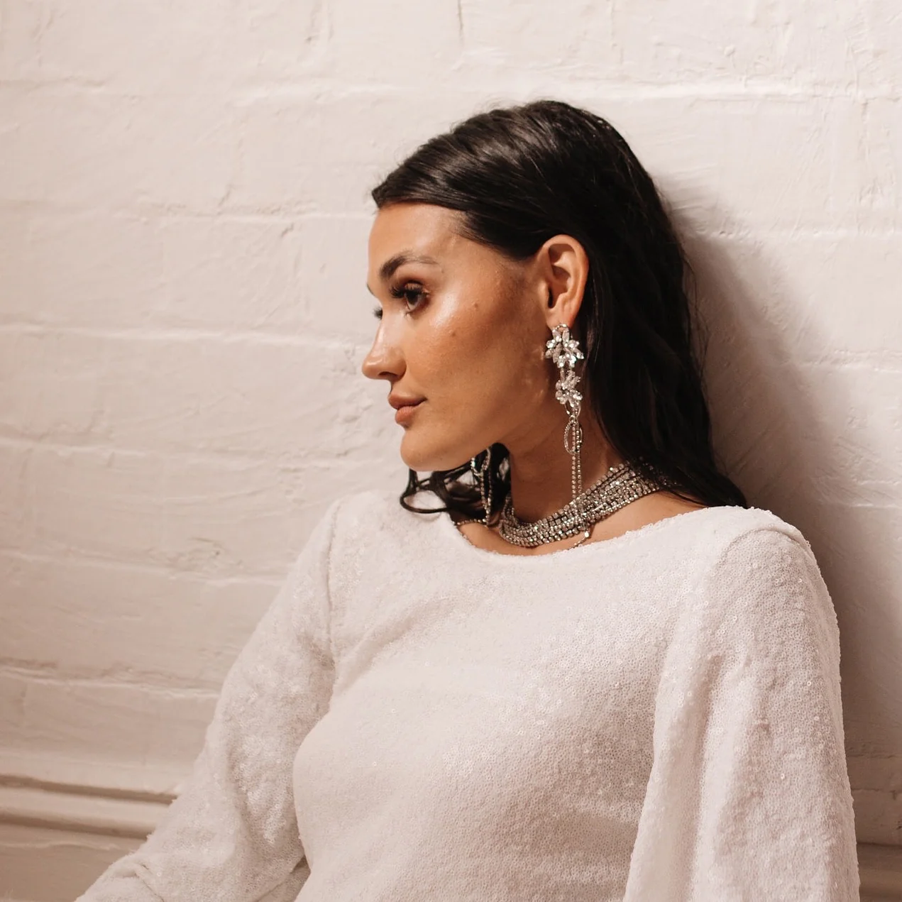 Zoe Rhinestone Strands Necklace - Image 17