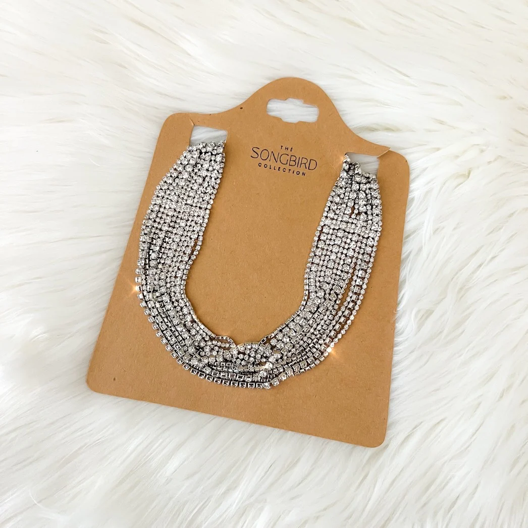 Zoe Rhinestone Strands Necklace - Image 2