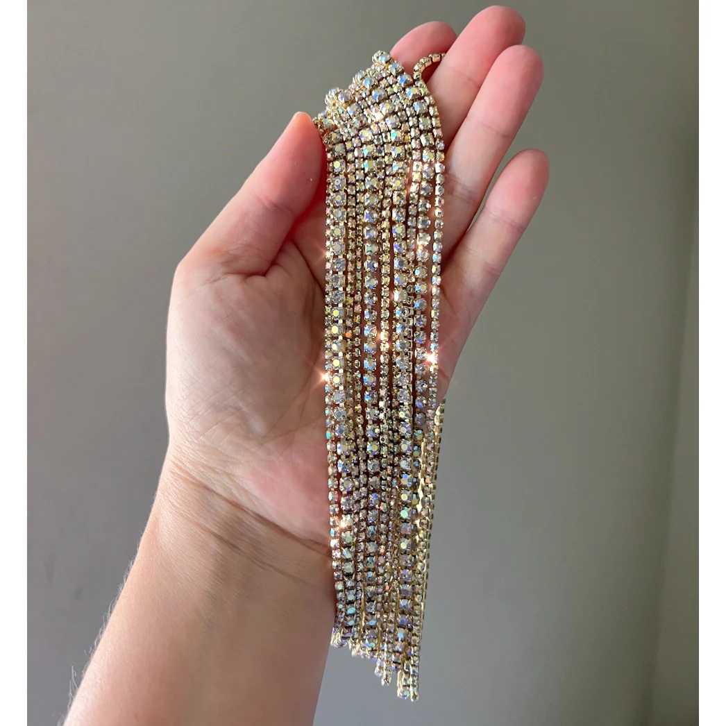 Zoe Rhinestone Strands Necklace - Image 5